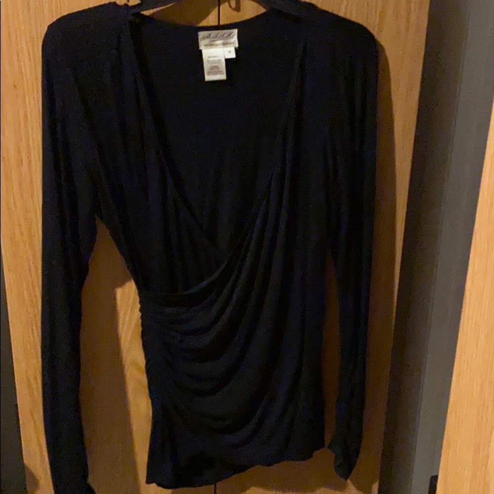 Faux wrap blouse